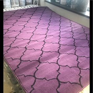 Purple modern area rug 5x8 for living room